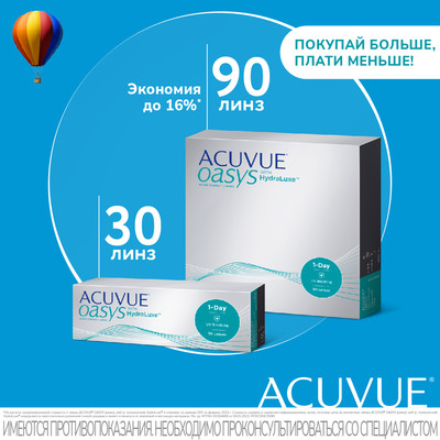 Контактные линзы 1Day Acuvue Oasys (90 шт.)